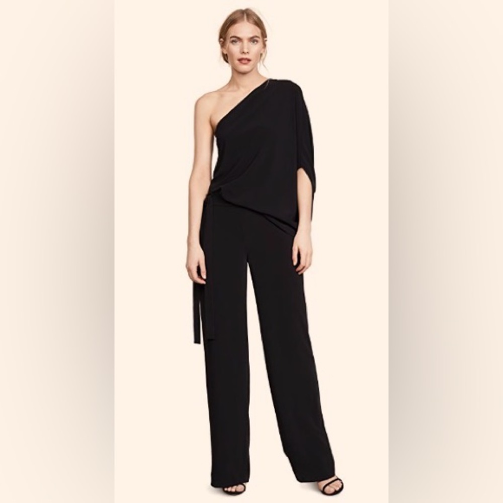 Halston Heritage One-Shoulder Jumpsuit